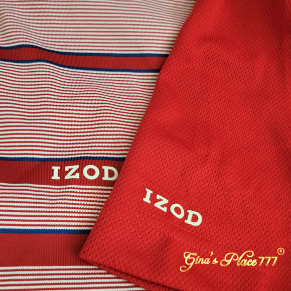 NWT IZOD Men's Performance Polo Short Sleeve Golf Shirt Haute Red Sz L - Picture 4 of 15